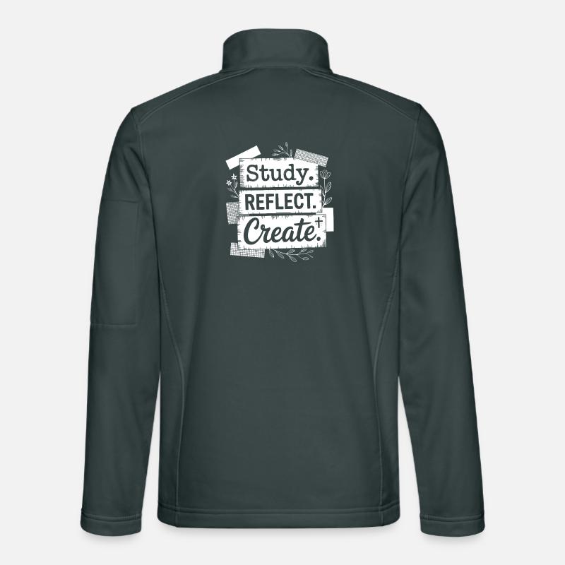Untersuchen Reflektieren Erstellen Sie ein Blumenzitat Unisex Softshelljacke