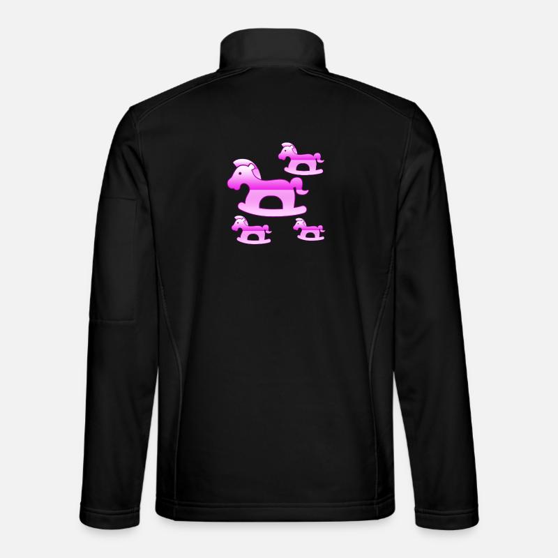 Pferde - Unisex Softshelljacke - Schwarz
