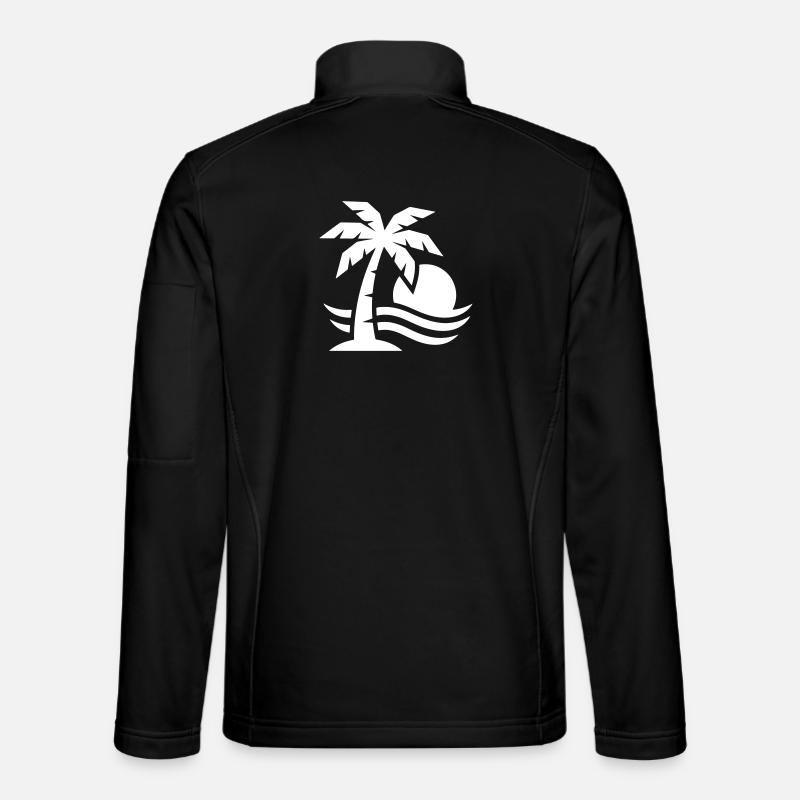 Palme Strand Sonne - Unisex Softshelljacke - Schwarz