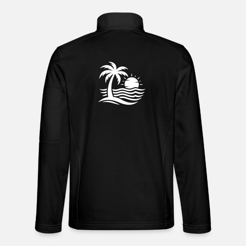 Palme Strand Meer - Unisex Softshelljacke - Schwarz