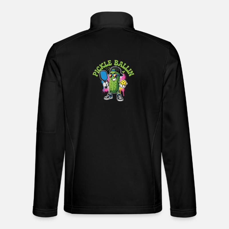 Pickle Ballin Pickleball Player - Unisex Softshell Jacket - black