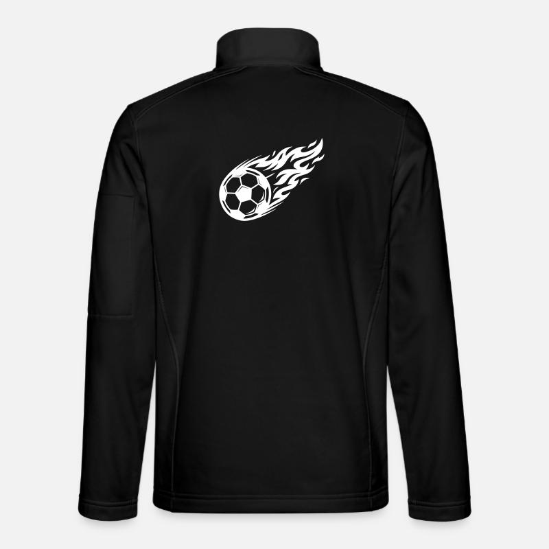Soccer Flame Ball - Unisex Softshell Jacket - black