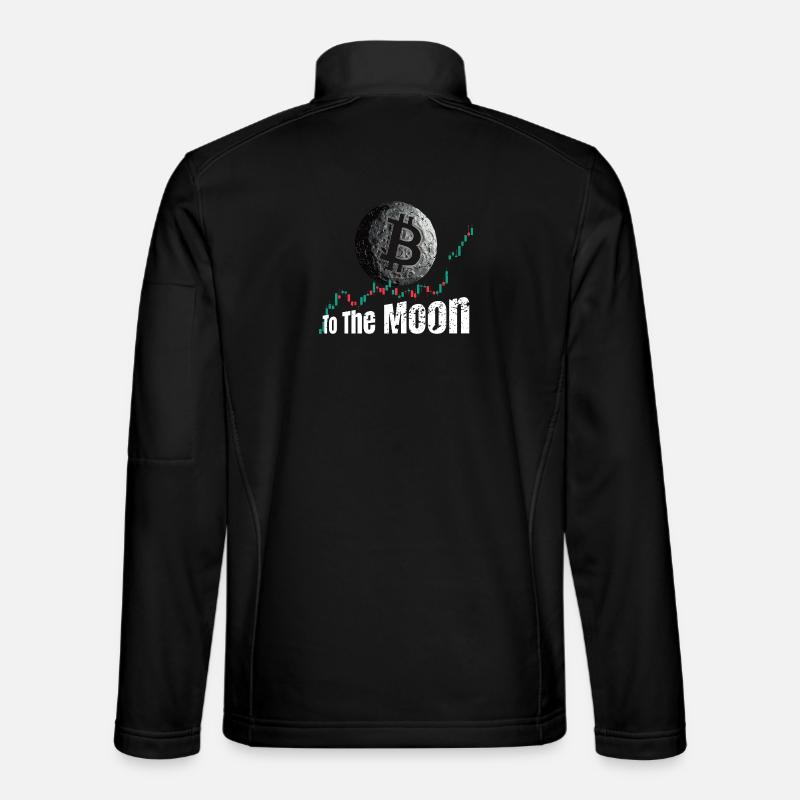 Bitcoin jusqu’à la Lune - Veste en tissu softshell Unisexe - noir