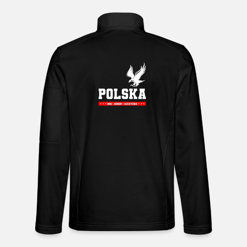 POLSKA TYPOGRAPHIC - Unisex Softshell Jacket - black
