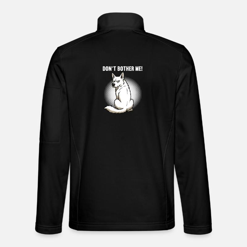 Don't Bother Me White Shepherd - Unisex Softshell Jacket - black