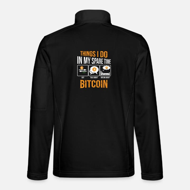 Dinge die ich in meiner Freizeit mache Bitcoin Unisex Softshelljacke