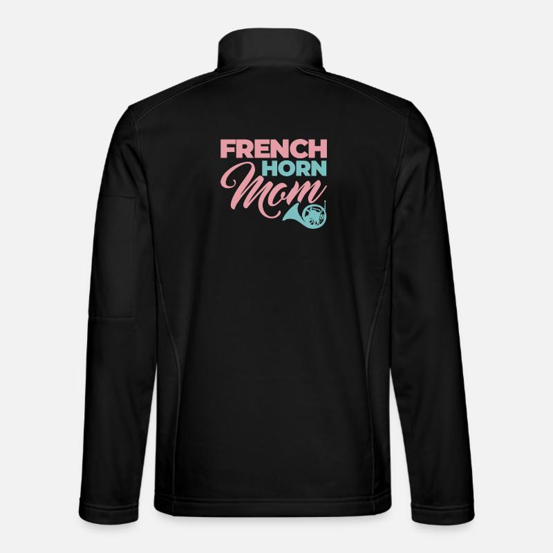 French Horn Mom - Unisex Softshelljacke - Schwarz