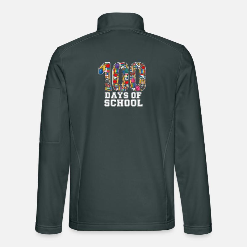 100 Days Classroom School Supplies Student Pride Unisex Softshell Jacket