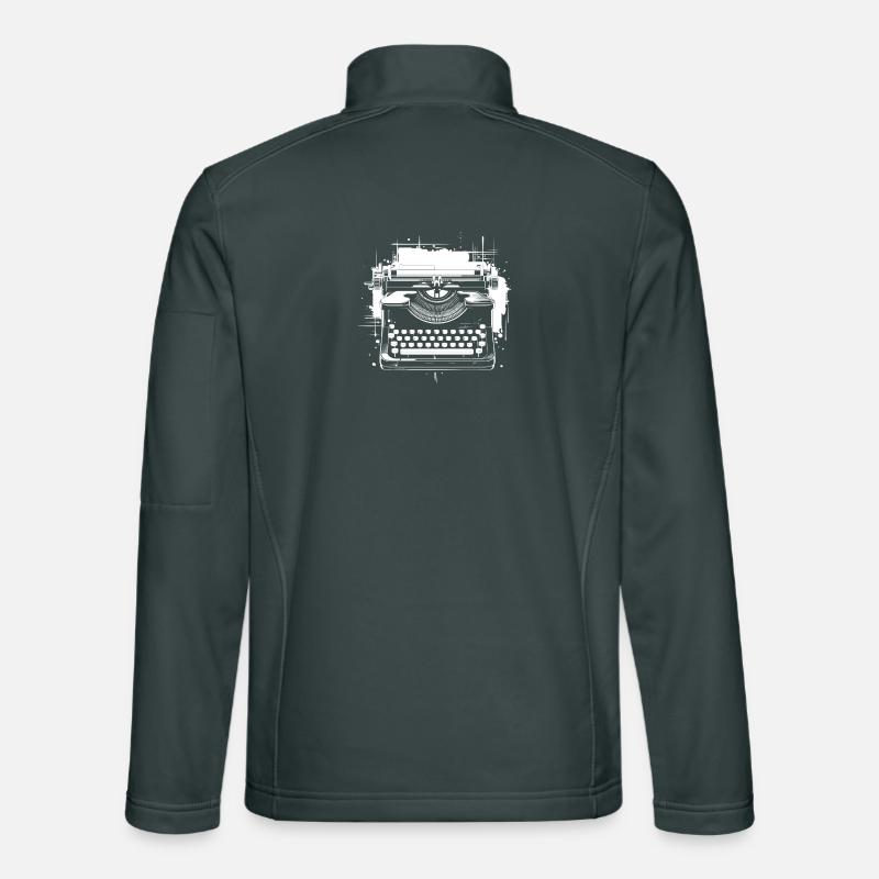 Typewriter Drawing Unisex Softshell Jacket
