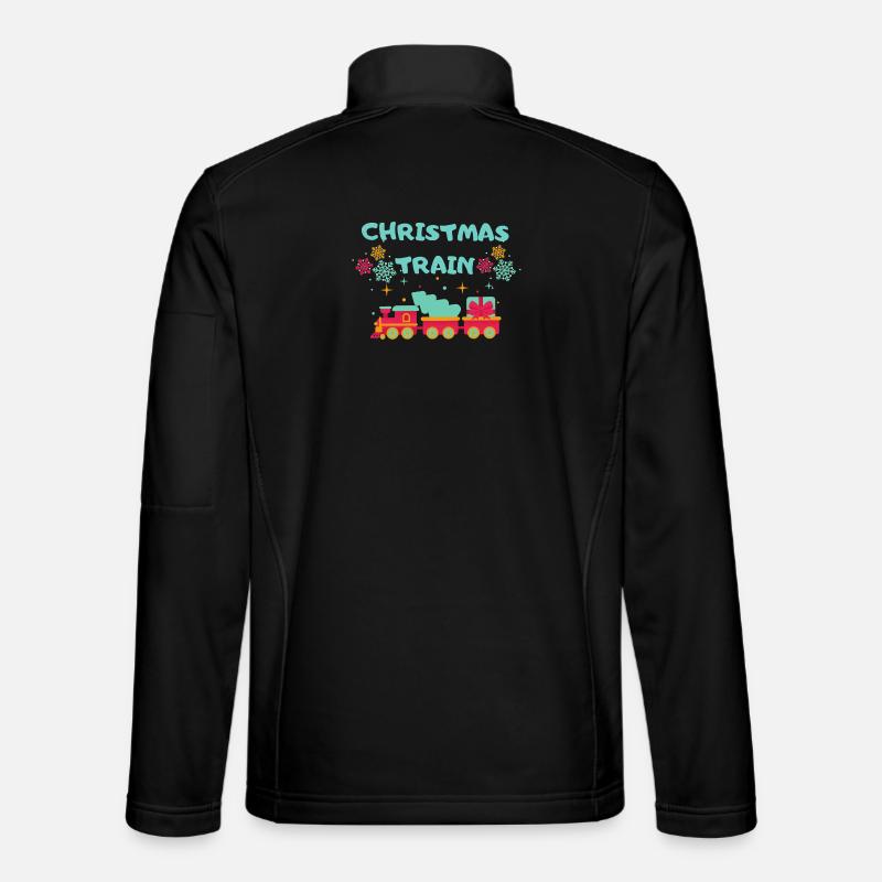 Christmas Train - Unisex Softshell Jacket - black