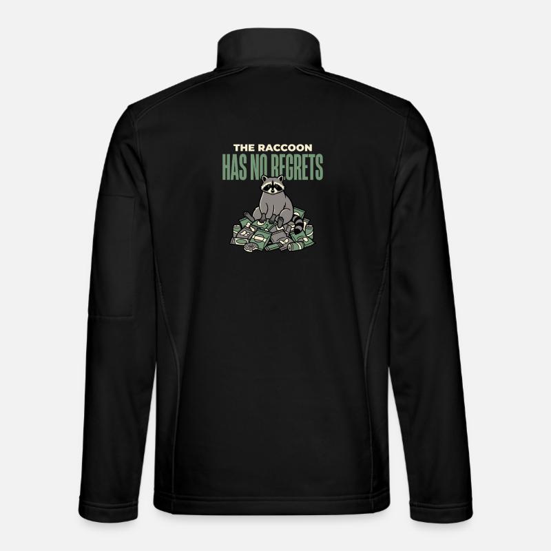Raccoon Funny - Unisex Softshell Jacket - black