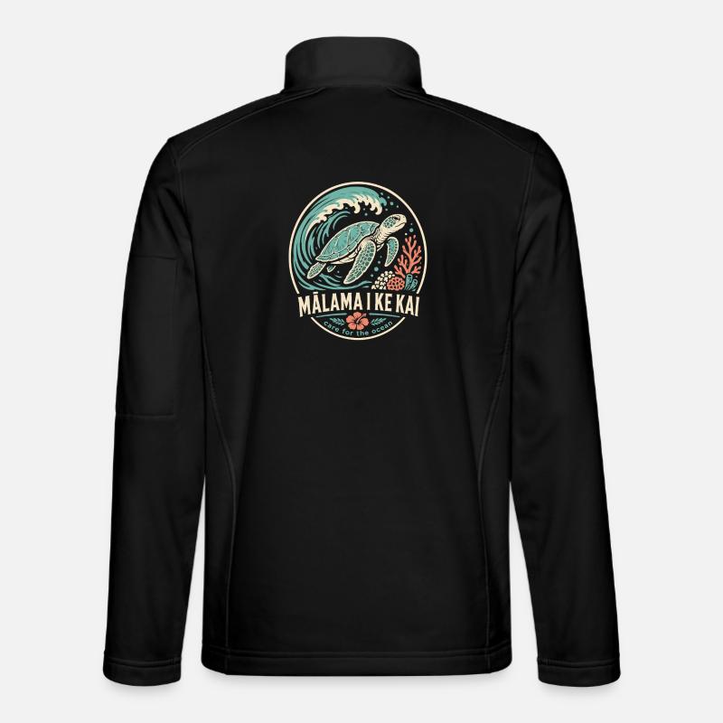 Malama I Ke Kai - Unisex Softshell Jacket - black