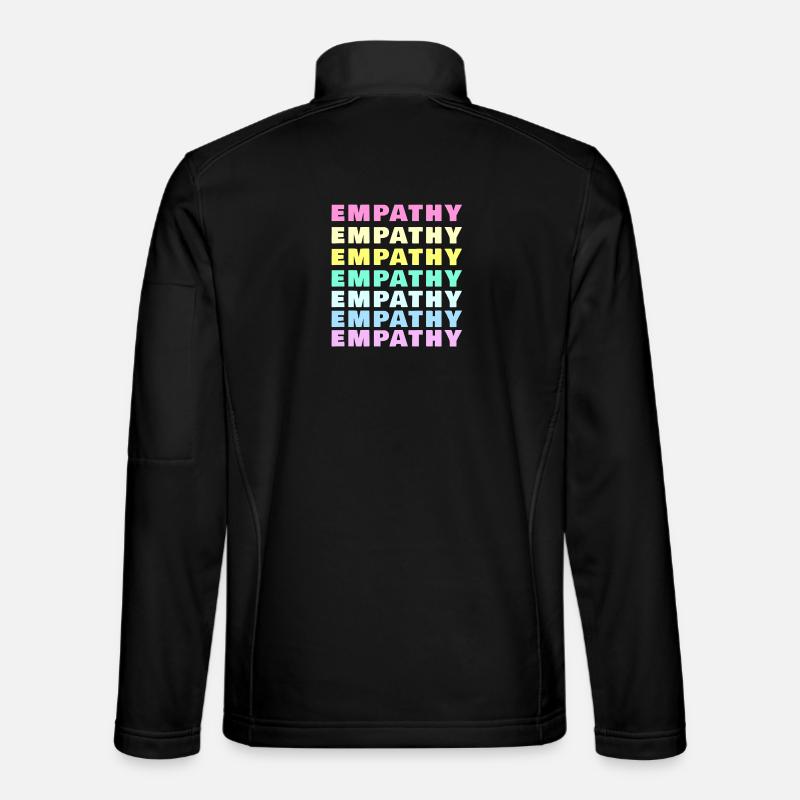 Empathy Rainbow Pastel Optics - Unisex Softshell Jacket - black