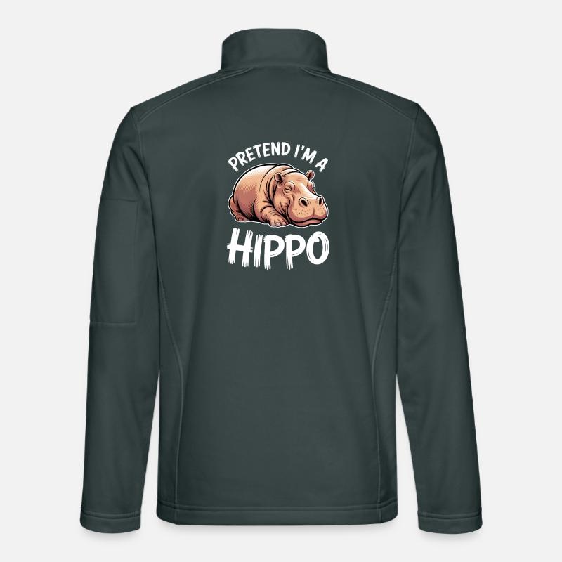 Nilpferd Sprüche Flusspferd Witz Nilpferd Geschenk Unisex Softshelljacke