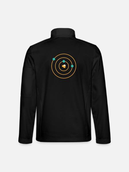 Atomic Model - Physics Chemistry Science Nerd - Unisex Softshell Jacket - black