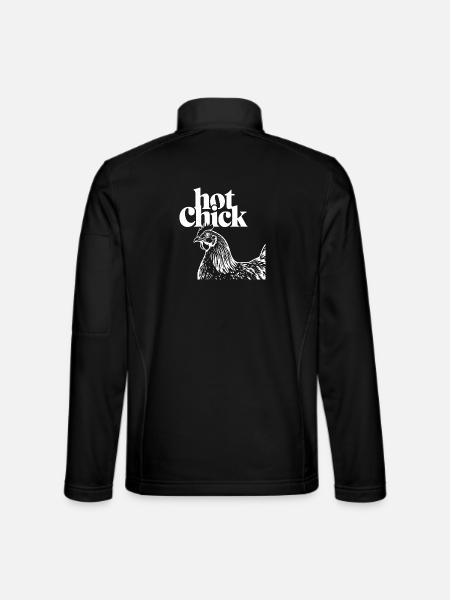Hot Chick Rétro Print - Veste en tissu softshell Unisexe - noir