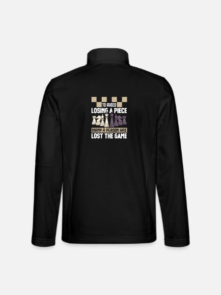 Échiquier des joueurs d’échecs - Veste en tissu softshell Unisexe - noir - Dos