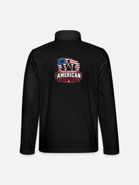 Stolzer Nachkomme der Amerikanischen Revolution - Unisex Softshelljacke - Schwarz - Hinten