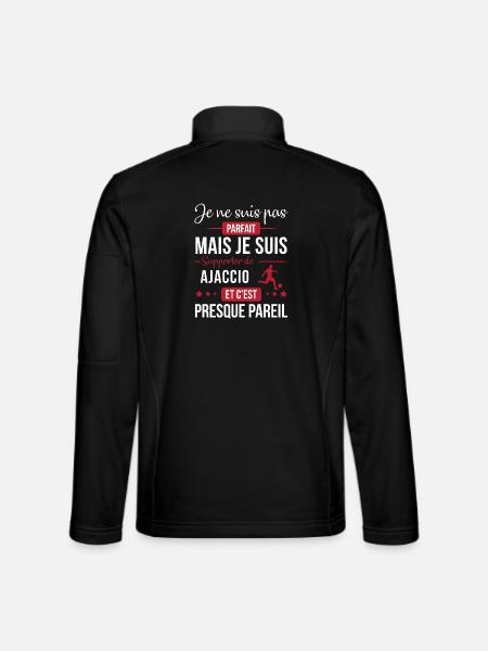 Je Ne Suis Pas Parfait Mais Je Suis Supporter D... - Veste en tissu softshell Unisexe - noir - Dos