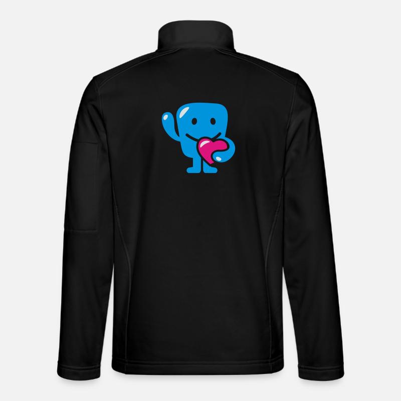 monster with heart - monster mit herz - Unisex Softshell Jacket - black