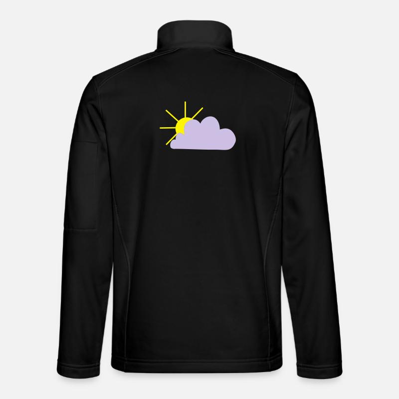 Le soleil pointe le bout de son nez derrière les nuages Veste en tissu softshell Unisexe
