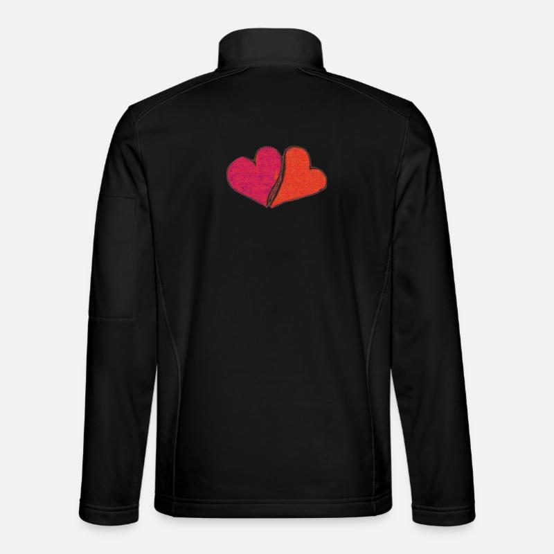 Hearts - Unisex Softshell Jacket - black