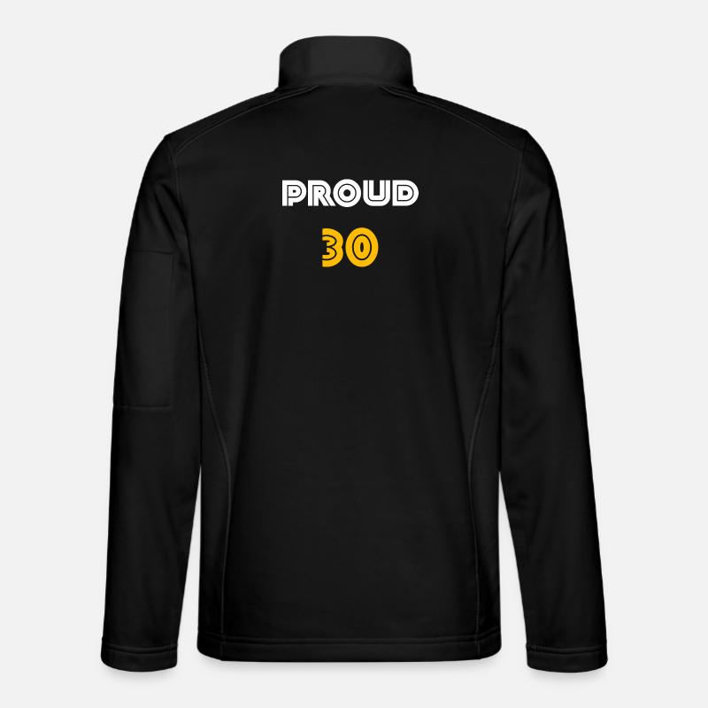 feiern, proud 30 - Unisex Softshelljacke - Schwarz