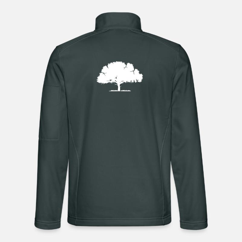 Oak tree forest nature vector illustration icon Unisex Softshell Jacket