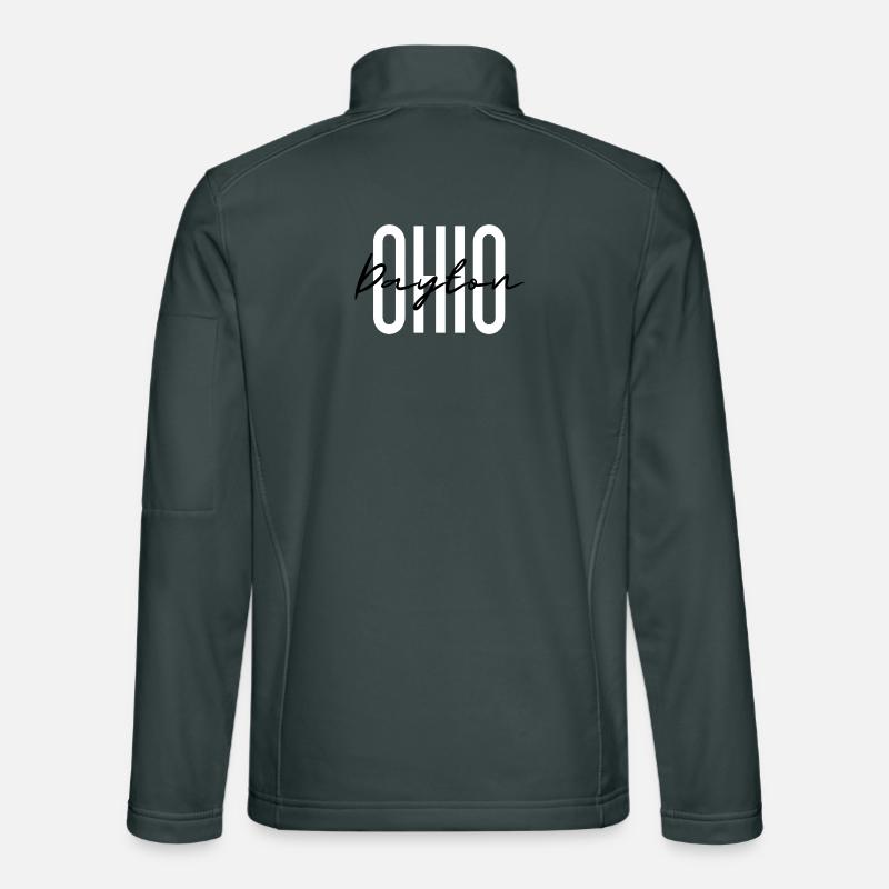 Ohio Script Overlay auf fetten Blockbuchstaben Unisex Softshelljacke