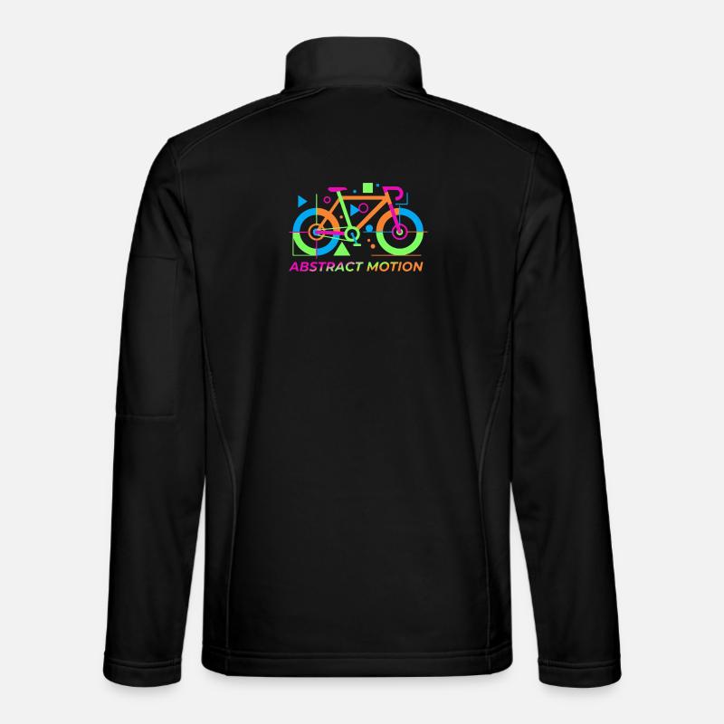Neon-Abstrakte Fahrradbewegung - Unisex Softshelljacke - Schwarz