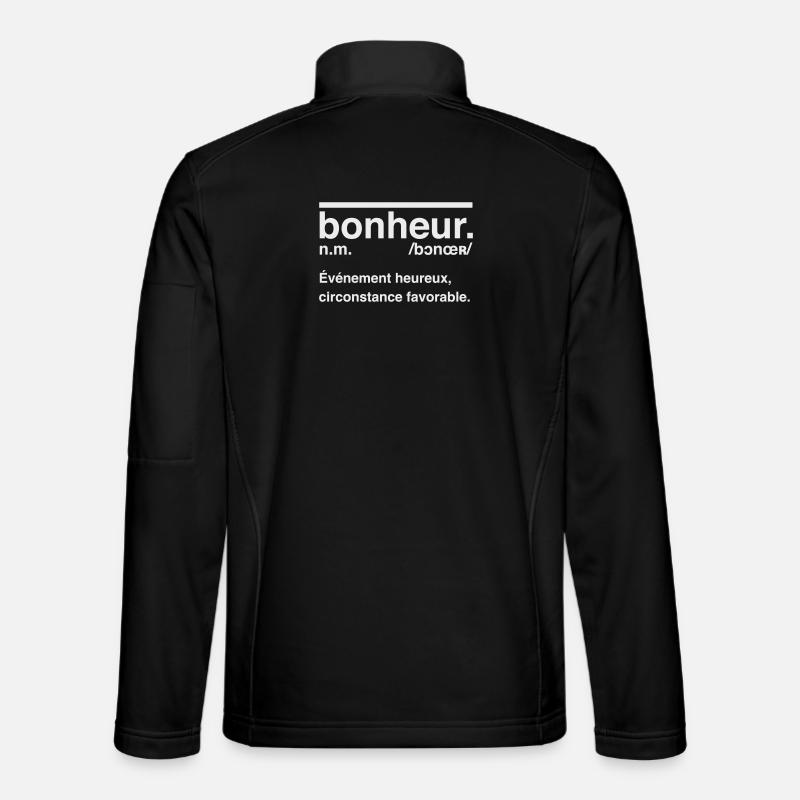 Happiness Dictionary Style Definition - Unisex Softshell Jacket - black