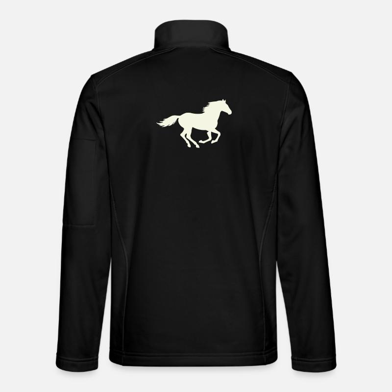 Springender Hengst Silhouette Unisex Softshelljacke