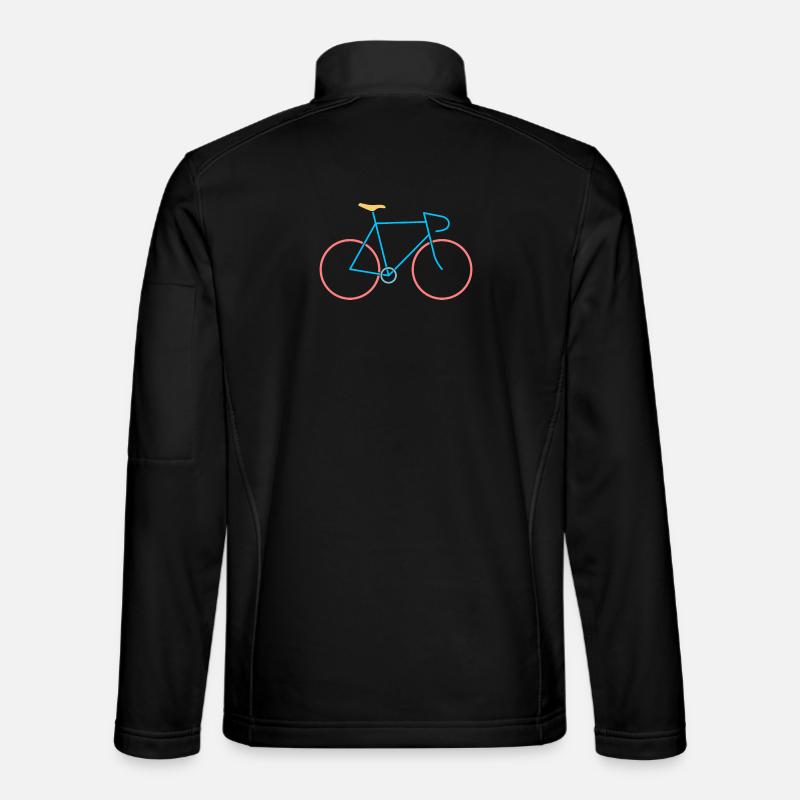 Rennrad rot blau - Unisex Softshelljacke - Schwarz