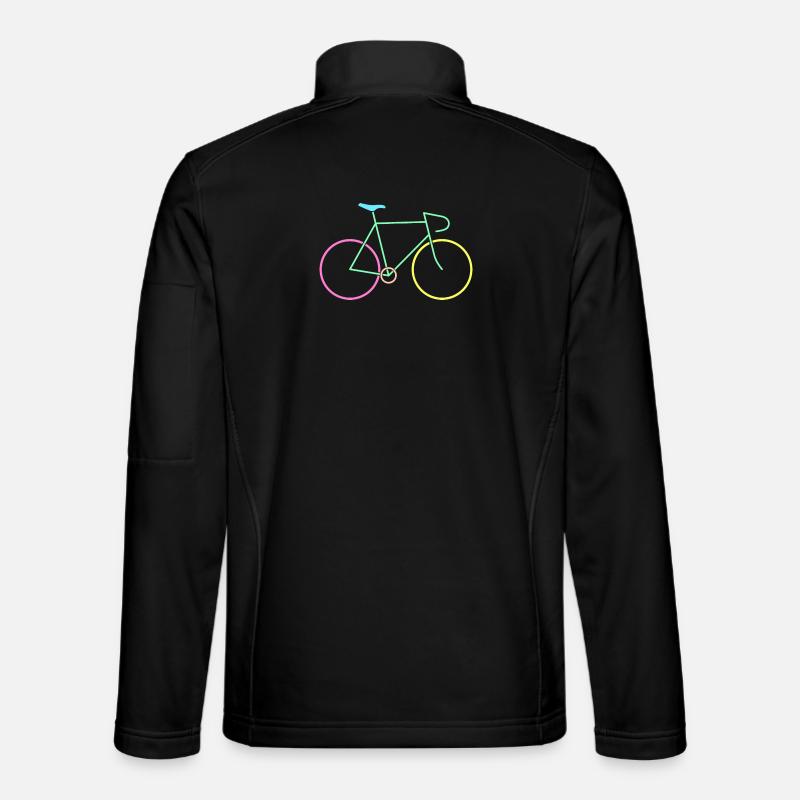 Rennrad bunt - Unisex Softshelljacke - Schwarz