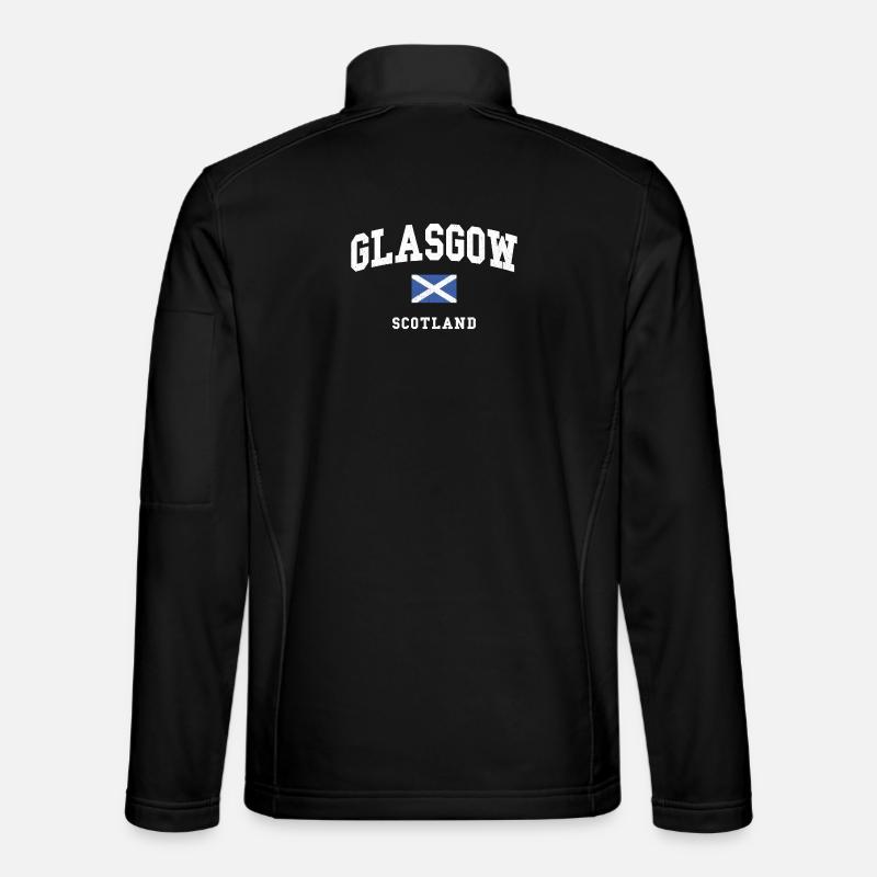 Glasgow Scotland Flag Graphic - Unisex Softshelljacke - Schwarz