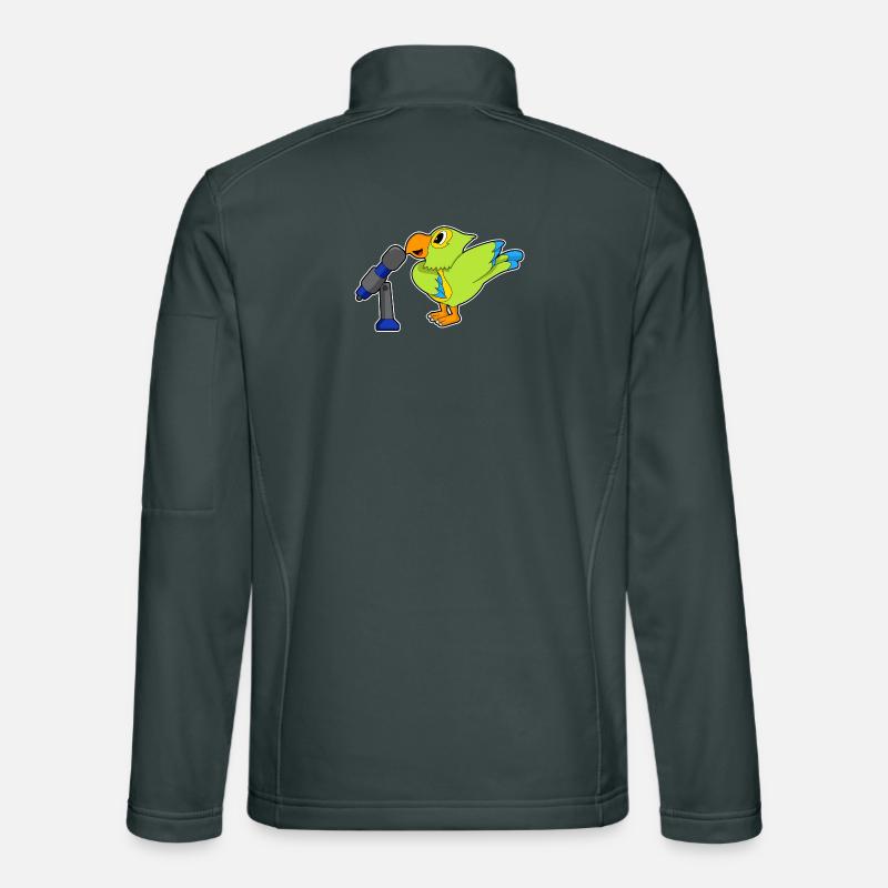 Parrot Singer Microphone Chant Veste en tissu softshell Unisexe