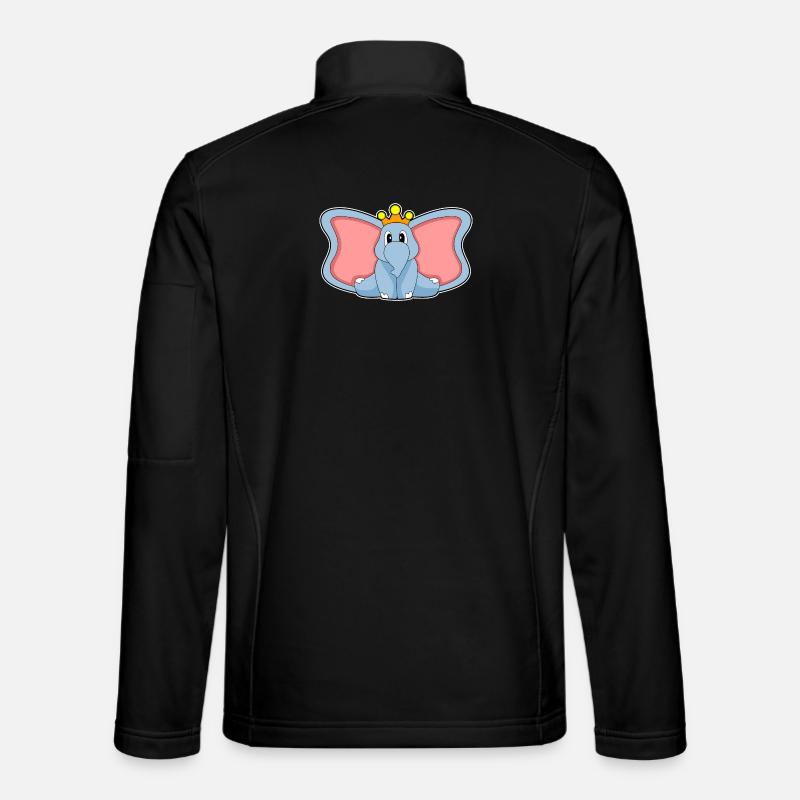 Elefant Krone - Unisex Softshelljacke - Schwarz