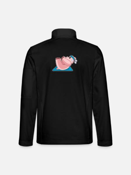 Pig Abdominal Workout Bodybuilding - Unisex Softshell Jacket - black
