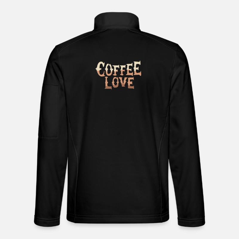 Coffee Love – Stylized Font - Unisex Softshell Jacket - black