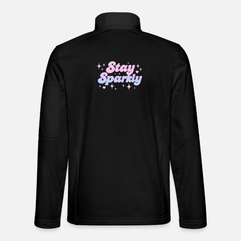Stay Sparkly / Y2K Design - Unisex Softshell Jacket - black