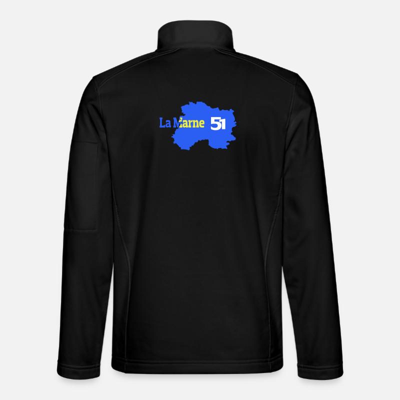 The Marne 51 Departmental Map Unisex Softshell Jacket