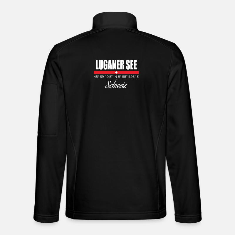 Luganer See - Unisex Softshelljacke - Schwarz