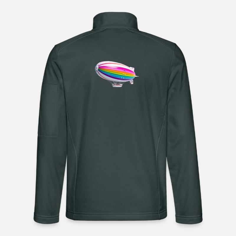 Imprimé Zeppelin arc-en-ciel Veste en tissu softshell Unisexe