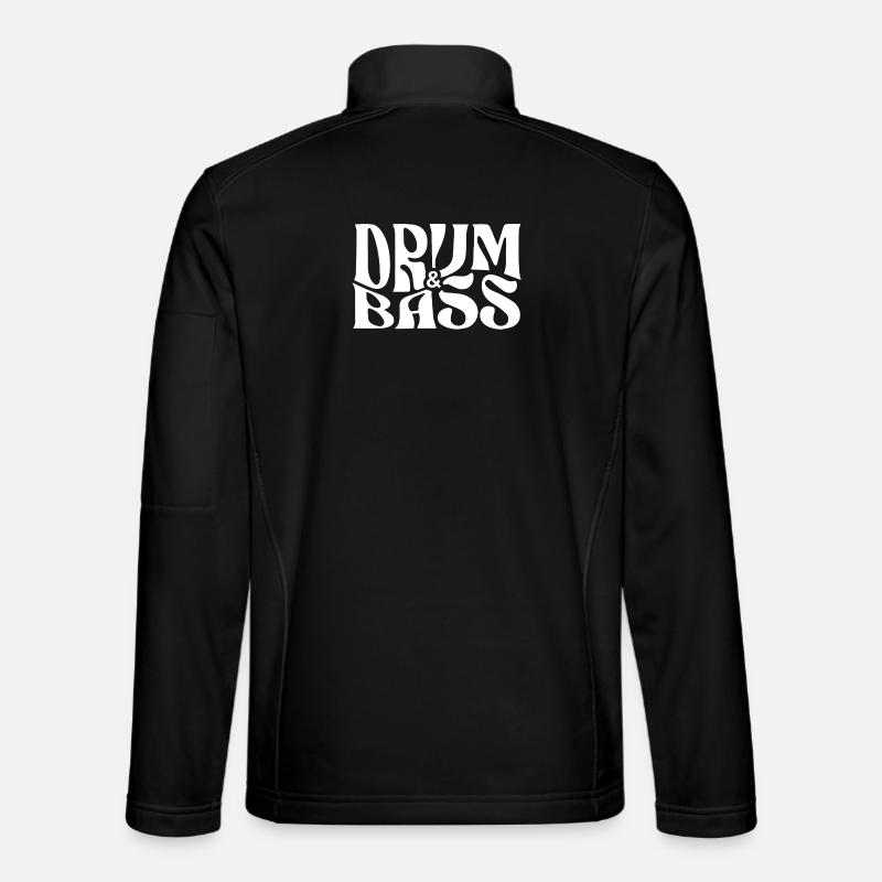 Drum & Bass Bold Glyphs - Unisex Softshell Jacket - black