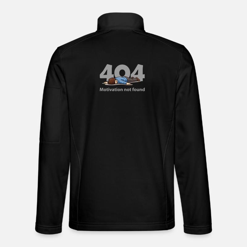Motivation Not Found – Error 404 - Unisex Softshell Jacket - black