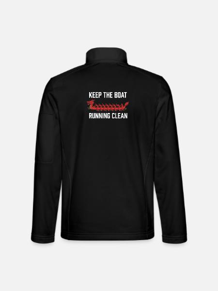 Équipe de pagayeurs du Dragon Boat Club Cadeau de bateaux Dragon - Veste en tissu softshell Unisexe - noir - Dos