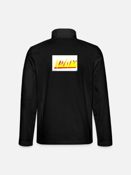 Flame Lines Yellow-Red - Unisex Softshell Jacket - black