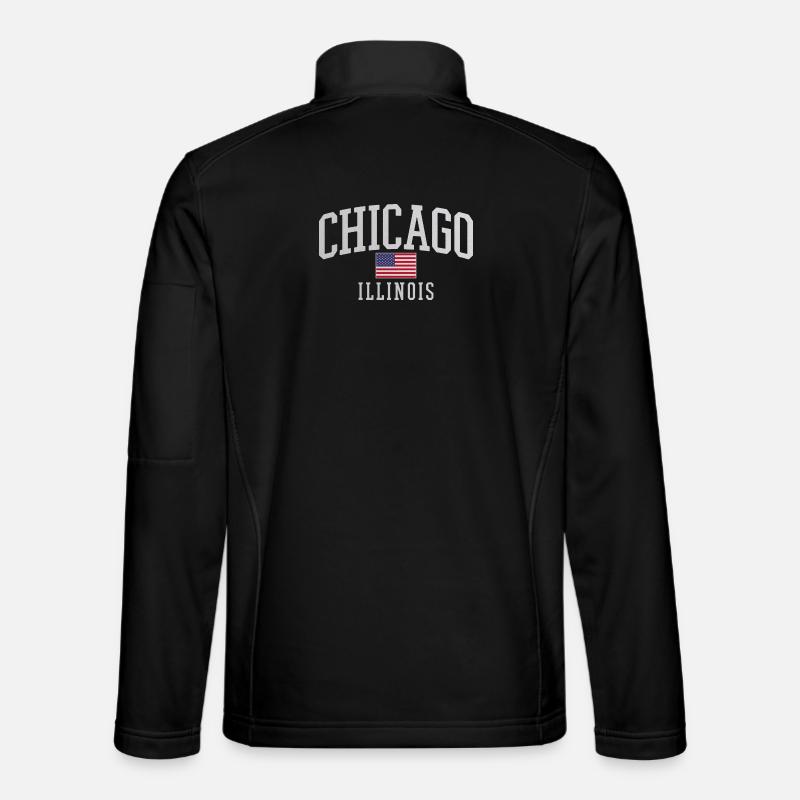Chicago Flag Arc Emblem - Unisex Softshelljacke - Schwarz