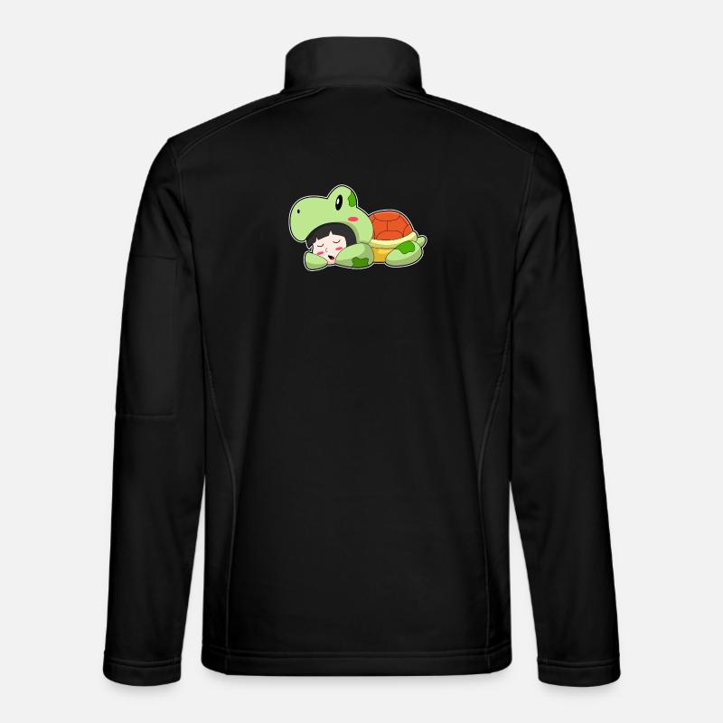 Schildkröte Schlafen - Unisex Softshelljacke - Schwarz