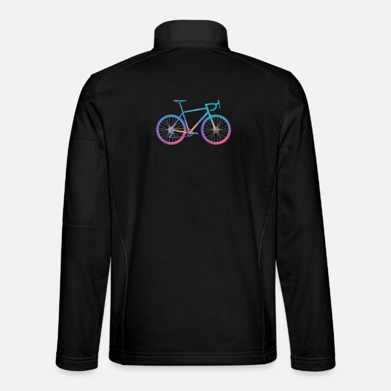 Gradient Cycling Bicycle Design - Unisex Softshell Jacket - black
